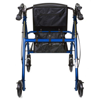 4 Wheel Rollator McKesson 32 to 37 Inch Blue Folding Aluminum 32 to 37 Inch 146-R726BL Each/1