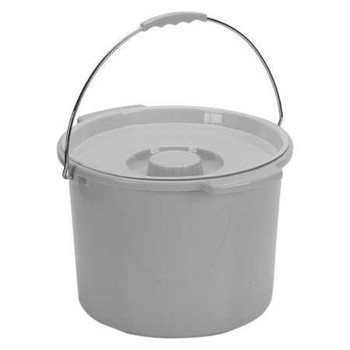 Drive 11108 Commode Bucket with Handle And Cover, 12 Quart, Case of 12