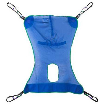 Full Body Commode Sling McKesson 4 or 6 Point Cradle Without Head Support Medium 600 lbs. Weight Capacity 146-13221M Case of 12