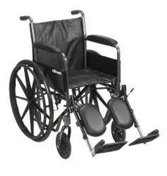 Wheelchair McKesson Composite Black 18 Inch 300 lbs. 146-SSP218FA-ELR Each/1