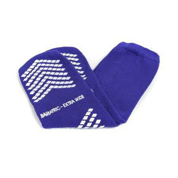 Slipper Socks McKesson Bariatric / Extra Wide Royal Blue Above the Ankle 16-SCE4 Pair of 1