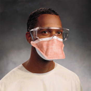 Particulate Respirator / Surgical Mask FluidShield N95 Pouch Elastic Strap One Size  Orange 46767 Pack of 1