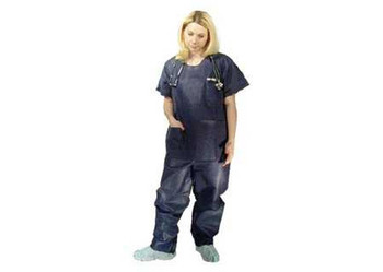 Scrub Pants Straight Leg X-Large Dark Blue Unisex 380XL Bag/10