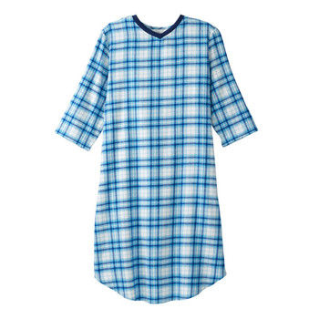 Silverts Shoulder Snap Patient Exam Gown Medium Turquoise Plaid - Each/1