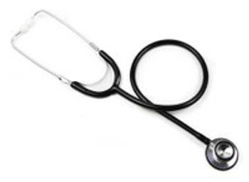General Exam Stethoscope McKesson Black 1-Tube 22 Inch Tube Double Sided Chestpiece 01-670HBKGM Box of 10