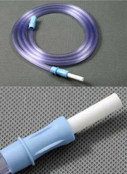 Suction Tubing AMSure® Non-Conductive NonConductive PVC 3/16 Inch I.D. 6 Foot Length Sterile Tube to Tube Connector AS821 Case of 50