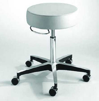 Exam Stool McKesson Backless Pneumatic Height Adjustment 5 Casters Black 81-11001US393 Pack of 1