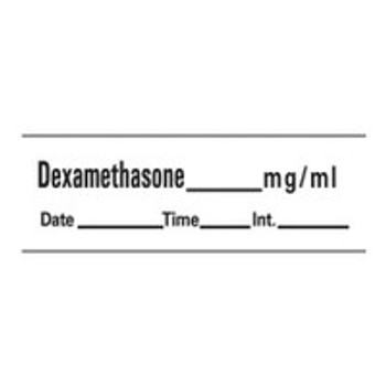Drug Label Barkley® Anesthesia Label Tape Dexamethason White 1/2 x 1-1/2 Inch AN-132 Roll of 1