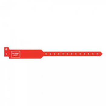 Identification Wristband Sentry® SuperBand® Alert Band Permanent Snap Allergy Alert 5052-16-PDJ Box of 250