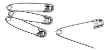 Safety Pins Large 2 Size Nickel-Plated Steel 3039-2 C Pack/144