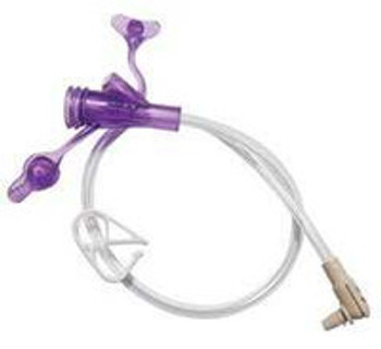 AMT MiniONE Balloon Button Low Profile Legacy Jejunal Feed Set 12? Right Angle Y-Port with Enhanced Med-Port Plug  8-1257G, Box of 10