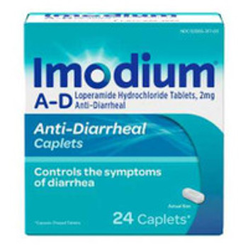 Anti-Diarrheal Imodium® A-D 2 mg Strength Caplet 24 per Box 50580031703 Carton of 24