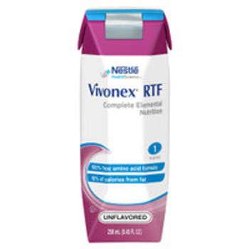 Nestle Vivonex RTF (Ready-to-Feed) Elemental Nutrition, Tube Feeding Formula, 250 Calories, 8.45 oz. per Bottle, Case of 24 Bottles