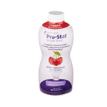 Pro-Stat Concentrated Liquid Protein, 15g Hydrolyzed Collagen Protein, Sugar Free, Wild Cherry Punch, 100 Calories, 30 oz., Bottle of 1
