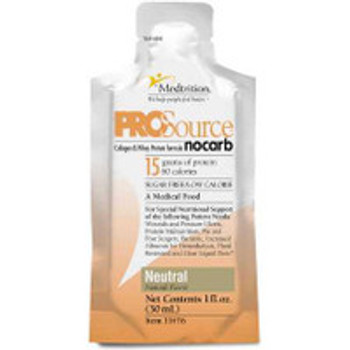 ProSource NoCarb Hydrolyzed Collagen and Whey Protein Formula, Unflavored, 60 Calories, 1 oz., Pouch of 1