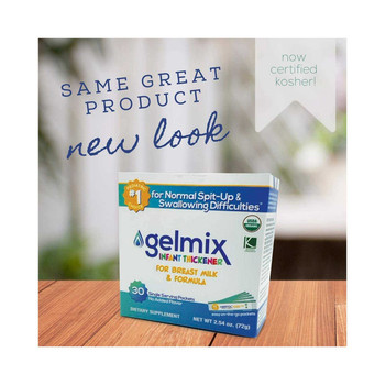 Infant Formula and Breast Milk Thickener Gelmix 2.4 Gram Individual Packet Unflavored Powder Consistency Varies By Preparation GEL-WHO-005 Box/30