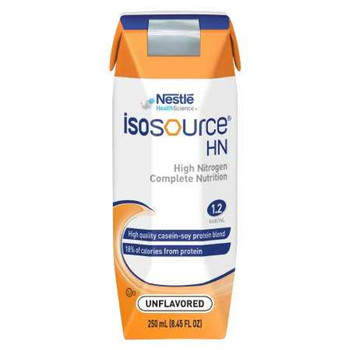 Isosource HN (High Nitrogen) 1.2 Cal Complete Nutrition, High Protein Tube Feeding Formula, Unflavored, 8.45 oz., Bottle of 1