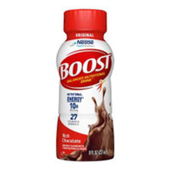 Nestle Boost Original Balanced Nutritional Drink, Chocolate Flavor, 8 oz., Case of 24 Bottles