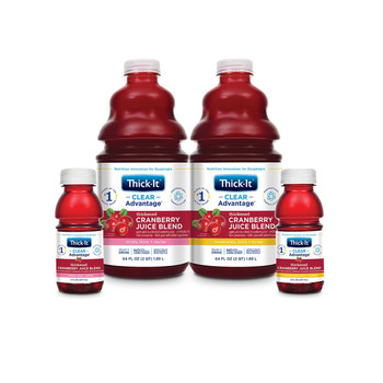 Thickened Beverage Thick-It AquaCareH2O 8 oz. Bottle Cranberry Ready to Use Honey B461-L9044 Case/24