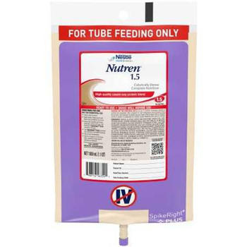 Tube Feeding Formula Nutren 1.5 1000 mL Bag Ready to Hang Adult 9871626354 Case/6