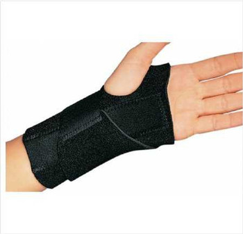 Wrist Brace ProCare® Universal Wrist-O-Prene Aluminum / Neoprene Right Hand Black One Size 79-82470 Pack of 1