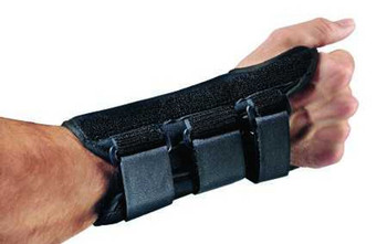 Wrist Brace ProCare® ComfortFORM Aluminum / Foam / Spandex / Plastic Left Hand Black X-Small 79-87292 Pack of 1