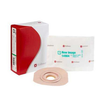 Colostomy Barrier FlexTend Pre-Cut Extended Wear Tape 1-3/4 Inch Flange Green Code Hydrocolloid 1 Inch Stoma 14904 Box/5