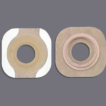 Colostomy Barrier New Image FlexWear Pre-Cut Standard Wear Tape 1-3/4 Inch Flange Green Code Hydrocolloid 7/8 Inch Stoma 14303 Box/5