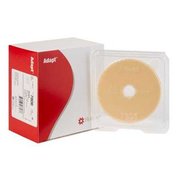 Colostomy Barrier SoftFlex Pre-Cut Standard Wear Without Tape Universal Size Flange Not Coded Hydrocolloid 1-3/16 Inch Stoma 7806 Box/10