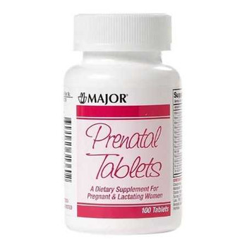 Prenatal Vitamin Supplement Major® PNV No. 96 / Iron / Folic Acid 27 mg - 0.8 mg Strength Tablet 30 per Bottle 00904531346 Bottle of 30