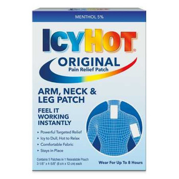 Topical Pain Relief Icy Hot® 5% Strength Menthol Patch 5 per Box 41167000841 Pack of 5