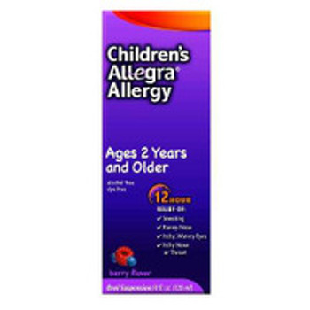 Children's Allergy Relief Children's Allegra® 30 mg Strength Oral Suspension 4 oz. 41167424404 Pack of 1