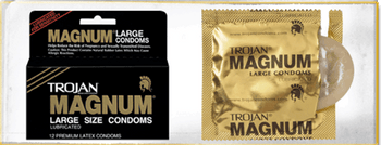 Condom Trojan Magnum Lubricated Large 12 per Box 1936806 Box of 12