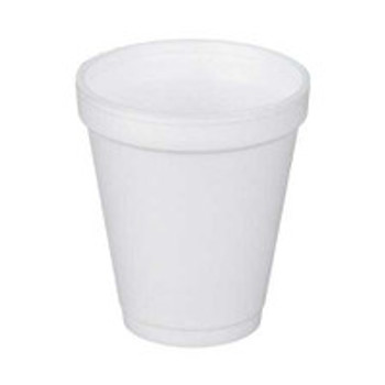 Drinking Cup Dart® 6 oz. White Styrofoam Disposable 6J6 Sleeve/25
