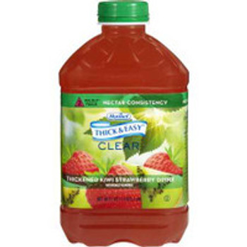 Thickened Beverage Thick & Easy® 46 oz. Bottle Kiwi Strawberry Flavor Liquid IDDSI Level 2 Mildly Thick 27930 Pack of 1