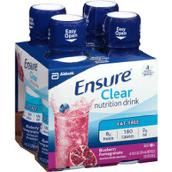 Oral Supplement Ensure® Clear Blueberry Pomegranate Flavor Liquid 10 oz. Bottle 56500 Case of 12