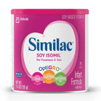Infant Formula Similac® Soy Isomil® Unflavored 12.4 oz. Can Powder Soy Galactosemia / Lactose Intolerance 55963 Pack of 1