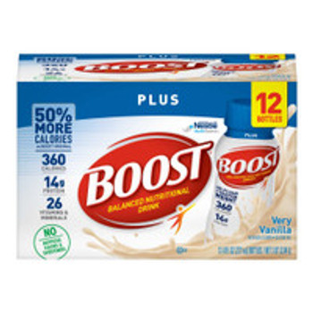 Oral Supplement Boost Plus® Very Vanilla Flavor Liquid 8 oz. Bottle 00041679281871 Pack of 12