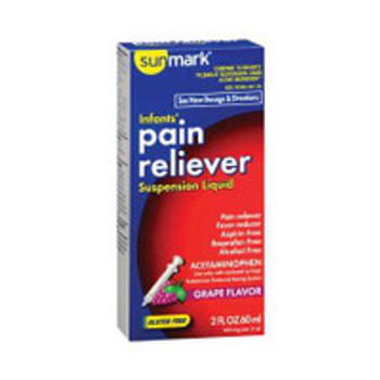 Infants Pain Relief sunmark 160 mg / 5 mL Strength Acetaminophen Oral Suspension 2 oz. 49348043030 Pack of 1