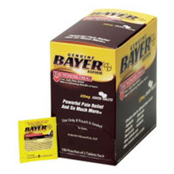 Pain Relief Bayer® 325 mg Strength Aspirin Tablet 100 per Box 45647 Box of 200