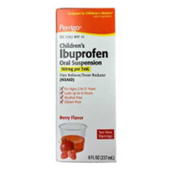 Children's Pain Relief Perrigo 100 mg / 5 mL Strength Ibuprofen Oral Suspension 4 oz. 45802089726 Pack of 1