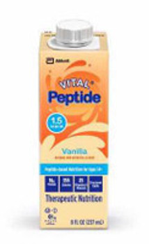 Oral Supplement Vital® Peptide 1.5 Cal Vanilla Flavor Liquid 8 oz. Reclosable Carton 66236 Case of 24