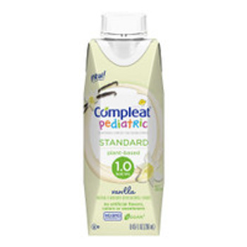 Pediatric Oral Supplement Compleat® Pediatric Standard 1.0 Cal Vanilla Flavor 8.45 oz. Carton Liquid Plant Based Food Allergies 00043900560410 Pack of 1