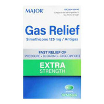 Gas Relief 125 mg Strength Softgel 30 per Box 00904699446 Carton of 30