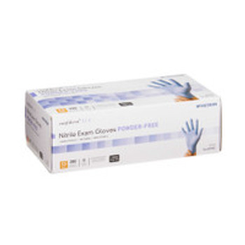 Exam Glove McKesson Confiderm® 3.5C X-Small NonSterile Nitrile Standard Cuff Length Textured Fingertips Blue Chemo Tested 14-6972C Case of 2000
