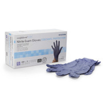 Exam Glove McKesson Confiderm® LDC X-Large NonSterile Nitrile Standard Cuff Length Fully Textured Blue Chemo Tested / Fentanyl Tested 14-6N48C Box of 230