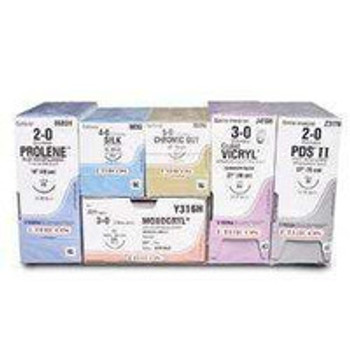 Absorbable Suture with Needle PDS II Polydioxanone CT-1 1/2 Circle Taper Point Needle Size 0 Monofilament Z346H Box of 36