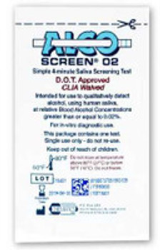 Drugs of Abuse Test Kit Alco-Screen 02® Alcohol Screen 24 Tests CLIA Waived AL-ORAL-ALCOSCREEN Box of 24