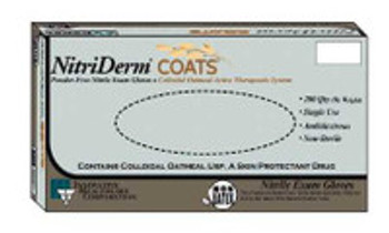 Exam Glove NitriDerm® COATS® Large NonSterile Nitrile Standard Cuff Length Fully Textured White Chemo Tested 125302 Box of 200
