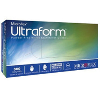 Exam Glove Ultraform® Medium NonSterile Nitrile Standard Cuff Length Textured Fingertips Blue Not Rated UF-524-M Case of 3000